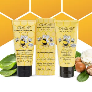 Bella B Bundle - Nipple Nurture Butter 2 oz and Body Buzz Post Pregnancy Recovery Cream 2 oz