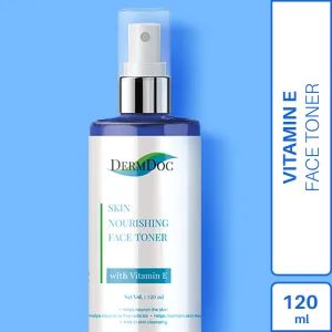 DermDoc Vitamin E Face Toner (120 ml) | For All Skin Types | Lightweight Toner , Hydrates Skin | Paraben Free , Sulfate Free , Cruelty Free