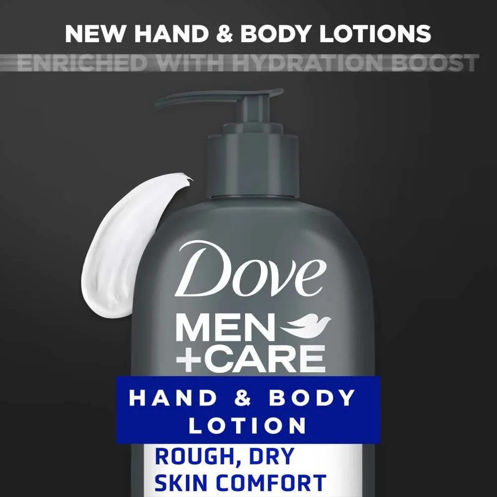 Dove Men Care Skin Comfort Non Greasy Hand and Body Lotion for Dry Skin, Fresh, 13.5 fl oz