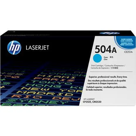 HP 504A Cyan Toner Cartridge CE251A