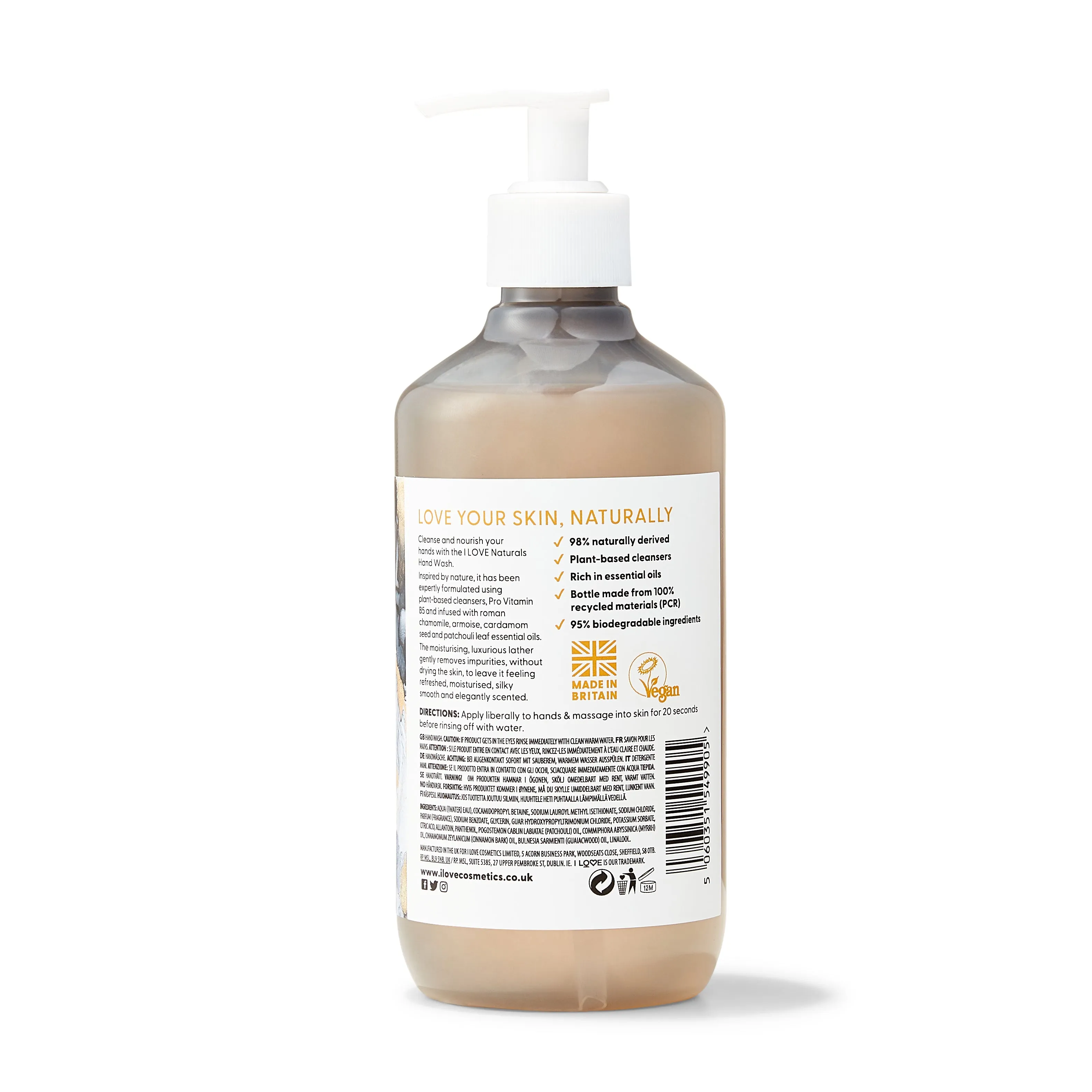 I Love Naturals Body Wash Tonka Bean & Myrrh 500ml