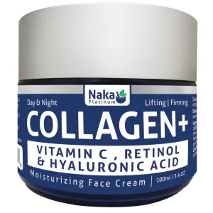 Naka Platinum Collagen  with Vitamin C, Retinol, Hyaluronic Acid Face Cream, Day and Night, 100ml