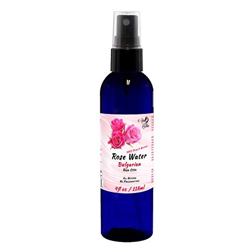 Natural Rose Water Face Toner - 100% Pure Bulgarian Rosewater Hydrosol, Natural Skin Toner – Reduces Redness and helps with Acne Prone Skin - Facial Fine Mist Spray 4 oz