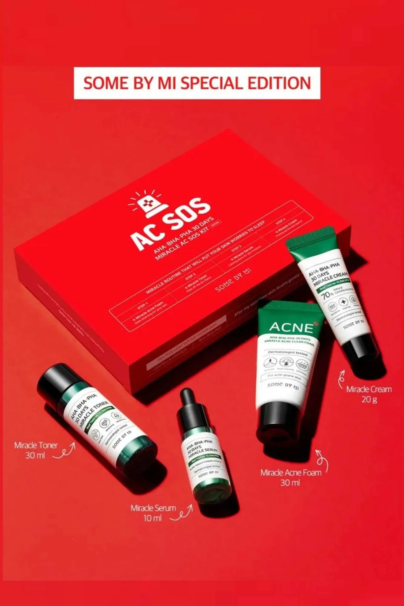 Some By Mi - AHA BHA PHA 30 Days Miracle AC SOS Kit - 4pcs