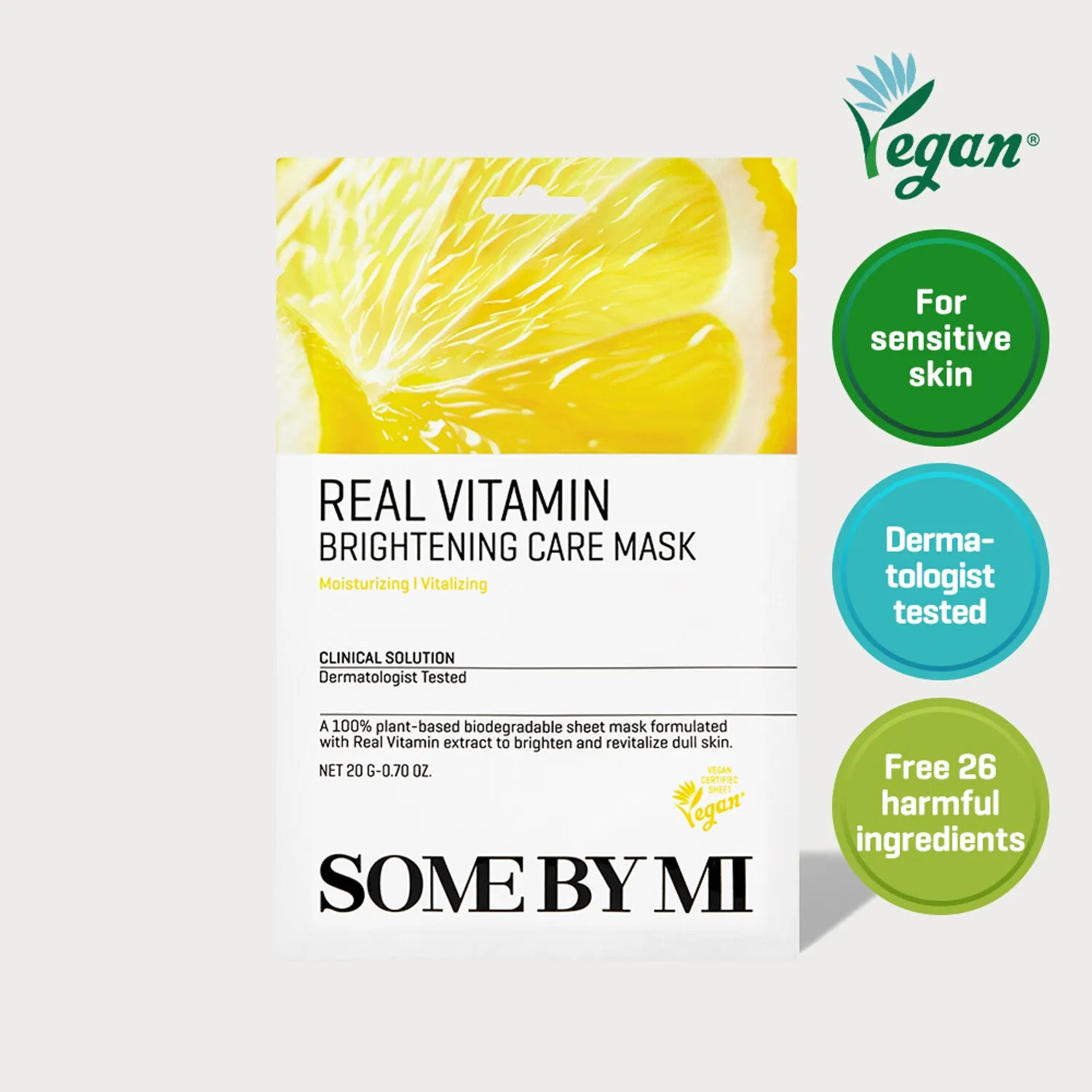 SOME BY MI Real Vitamin Brightening Care Mask Sheet 20g*10pcs